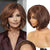 Chocolate Brown Remy Human Hair Lace Frontal Wigs with Bangs Short Wavy Bob Wig Transparent Lace Front Pixie Cut Hair for Women