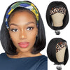 Straight Bob Headband Wig Human Hair Short Human Hair Wigs - Effortless Glamor