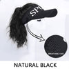 Ponytail Small Wave Baseball Cap Exposed Top Wig Black Cap Wig - Effortless Glamor