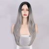 Ins Hot Long Wavy Mini Lace Front Gray Wigs - Effortless Glamor