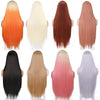 Ins Hot Long Blonde Orange Cosplay Mini Lace Wigs - Effortless Glamor