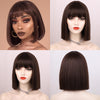 16 Colors ShortBob Wigs with Bangs - Effortless Glamor