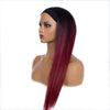 Red Kinky Yaki Straight Headband Wigs - Effortless Glamor