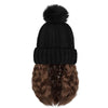 Beanie Hat with Hair Extensions Cap Attached Short Curly Wavy Hairpiece Wig - Effortless Glamor