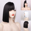 Ins Hot Women Omber Blond Pink Short Straight Bob Wig - Effortless Glamor