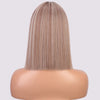 Ins Hot Mixed Dark Brown and Blonde Color Synthetic Wigs Short Straight Bob - Effortless Glamor