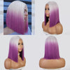 Ins Hot Ombre GreenBob Mini Lace Wigs - Effortless Glamor