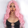 Ins Hot Middle Part Long Wavy Curly Hair Many Colors Small Lace Wig