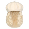 Wigyy Berets Cap with 8 Inch Wavy Curly Hat Wig - Effortless Glamor