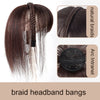 100% Human Hair Clip in Cute Bangs Extensions Hairpiece - Effortless Glamor