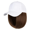 Ins Hot Baseball Cap with 14'' Hair Extensions Adjustable Wig - Effortless Glamor