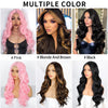 Ins Hot Middle Part Long Wavy Curly Hair Many Colors Small Lace Wig