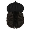 Wigyy Berets Cap with 8 Inch Wavy Curly Hat Wig - Effortless Glamor