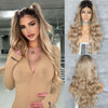 Women's Medium Parted Medium Length Hair With Big Wavy Curls For Everyday Use