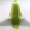 Grass Green Handmade Synthetic Lace Front Wigs Cosplay Party Use