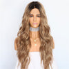 Women's Medium Parted Medium Length Hair With Big Wavy Curls For Everyday Use