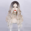 Ins Hot Brown Mixed Blonde Long Wavy Mini Lace Front Wigs - Effortless Glamor