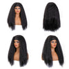 Headband Wig for Black Women Long Black Yaki StraightWig - Effortless Glamor