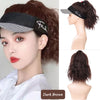 Natural Curly Hair Ponytail Open Top Wig Hat - Effortless Glamor