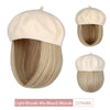 Wigyy White Bob Hat Wig 9.5 Inch Straight Short Synthetic Bobo Wigs - Effortless Glamor