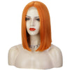 Ins Hot Orange Short Bob Mini Lace Front Wigs - Effortless Glamor