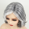 Short Grey Curly Wig Mixed Gray Wavy Wigs - Effortless Glamor