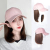 Pink Baseball Cap Hat Wigs - Effortless Glamor