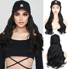 Black Duck Tongue Cap Wavy Long Curly Wig - Effortless Glamor