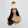 Knit Beanie Winter Hat with Removable Hair Hat Wig - Effortless Glamor