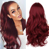 Ins Hot Long Curly Mini Lace Front Red Wigs - Effortless Glamor