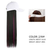 Wigyy White Baseball Cap Adjustable Long Straight Hair a Variety Of Colors - Effortless Glamor