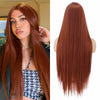 Ins Hot Long Blonde Orange Cosplay Mini Lace Wigs - Effortless Glamor