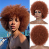 Afro Kinky Curly Wig Short Orange Fluffy Wigs with Bangs