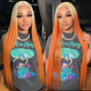 Ins Hot Long Blonde Orange Cosplay Mini Lace Wigs - Effortless Glamor