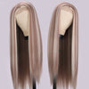 Long Straight Brown Mix Blonde Wigs for Women Middle Part Cosplay Wig - Effortless Glamor