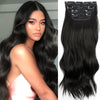 4pcs/set Long Wavy Hair Extensions Clip In Hair Extensions - Effortless Glamor