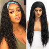 Natural Black Body Wave Headband 28''withWig - Effortless Glamor