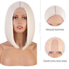 Ins Hot 12inch Short Straight Bob White Small Lace Wigs - Effortless Glamor