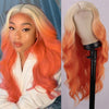 Long Body Wave Wigs for Women Blonde Yellow Brown Orange Wig