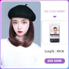 Beret Volume Straight Short Hair Cap Wig - Effortless Glamor