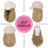 Newsboy Cap with 10 Inch Wavy Curly Hair Extensions for Women - Effortless Glamor