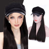 Octagon Cap Medium ToLong Straight Hair Wigs - Effortless Glamor