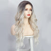 Ins Hot Brown Mixed Blonde Long Wavy Mini Lace Front Wigs - Effortless Glamor