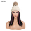 Beanie Hat with Hair Extensions Attached Straight Short BobWig - Effortless Glamor