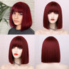 16 Colors ShortBob Wigs with Bangs - Effortless Glamor