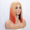 Ins Hot Ombre Blonde Pink Bob Mini Lace Wigs