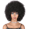 Afro Kinky Curly Wig Short Orange Fluffy Wigs with Bangs