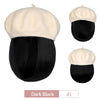 Wigyy White Bob Hat Wig 9.5 Inch Straight Short Synthetic Bobo Wigs - Effortless Glamor