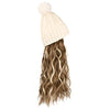 WigyyIns Hot Hat Hair Extension Long Wavy Curly White Hat Wig - Effortless Glamor