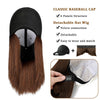 Black And White Baseball Cap Wig - Effortless Glamor